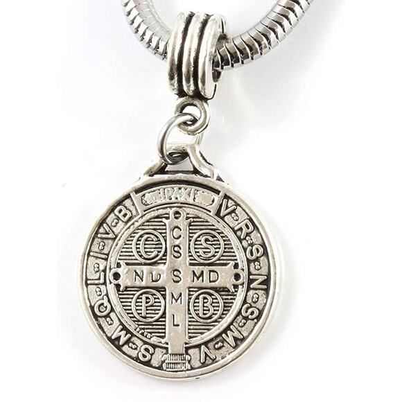 St Benedict Bracelet | Stainless Steel Snake Chain Bracelet - Picture 6 of 9